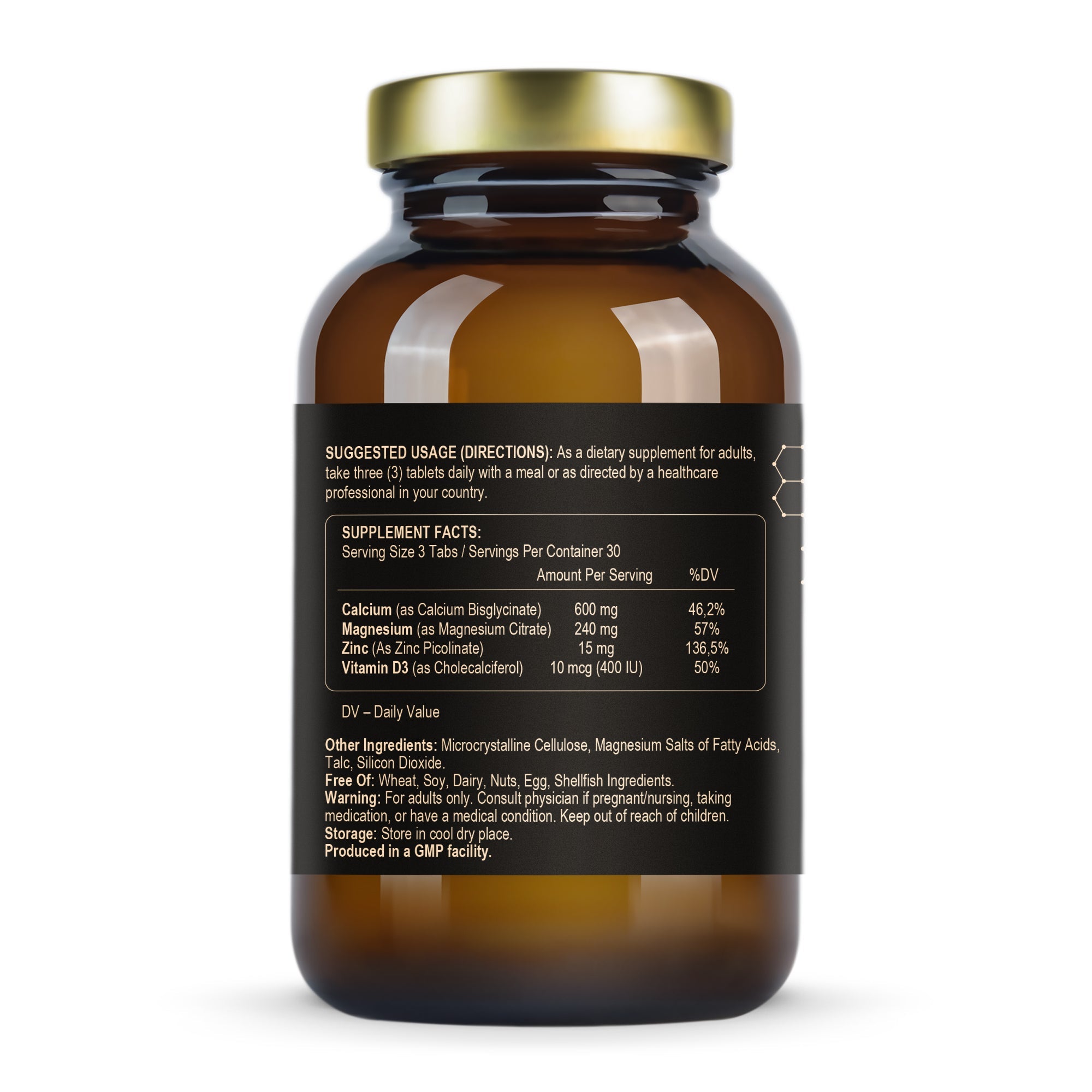 Chelated Calcium Magnesium Zinc+D3 1479 mg