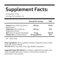 Chelated Calcium Magnesium Zinc+D3 1479 mg