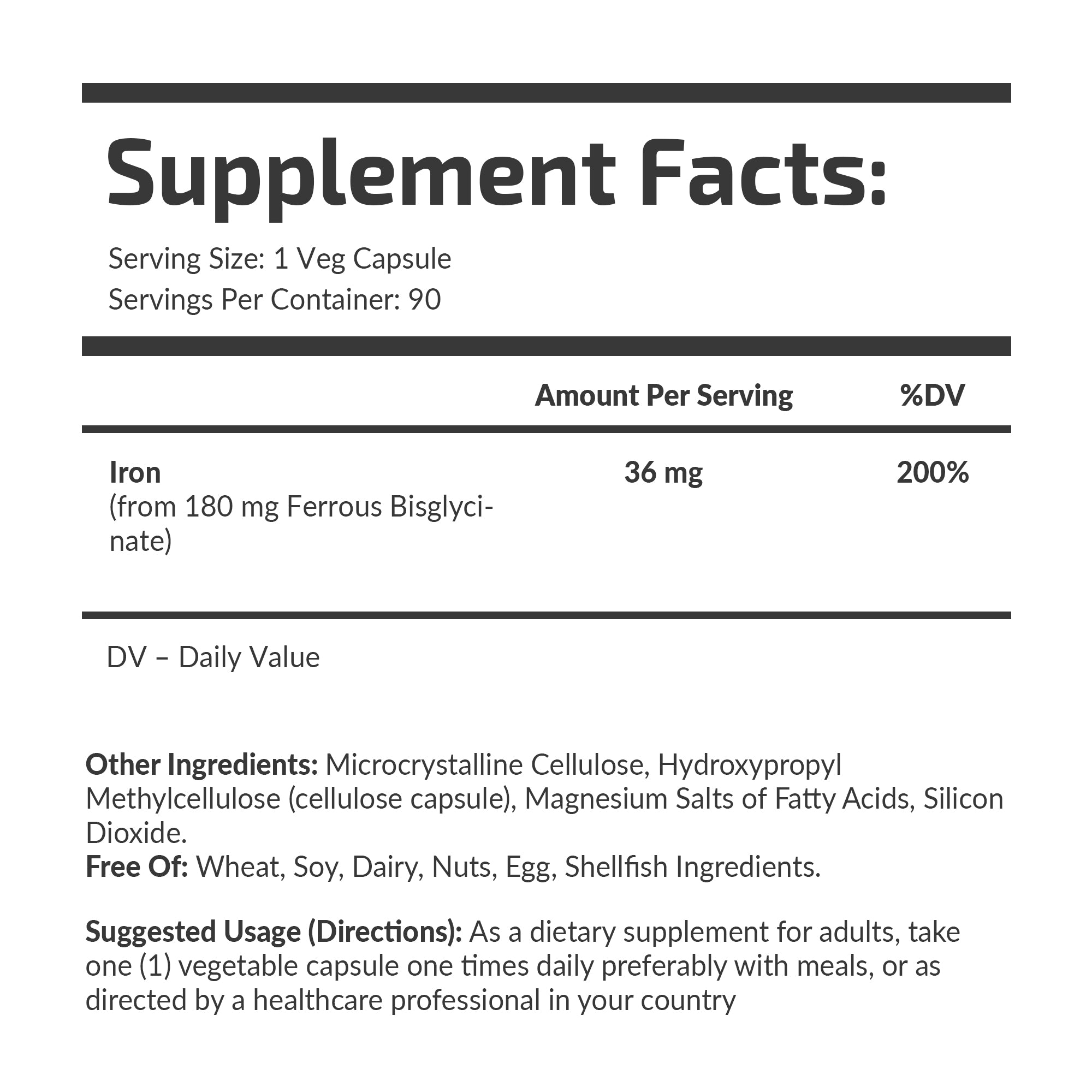 Chelated Iron 36 mg