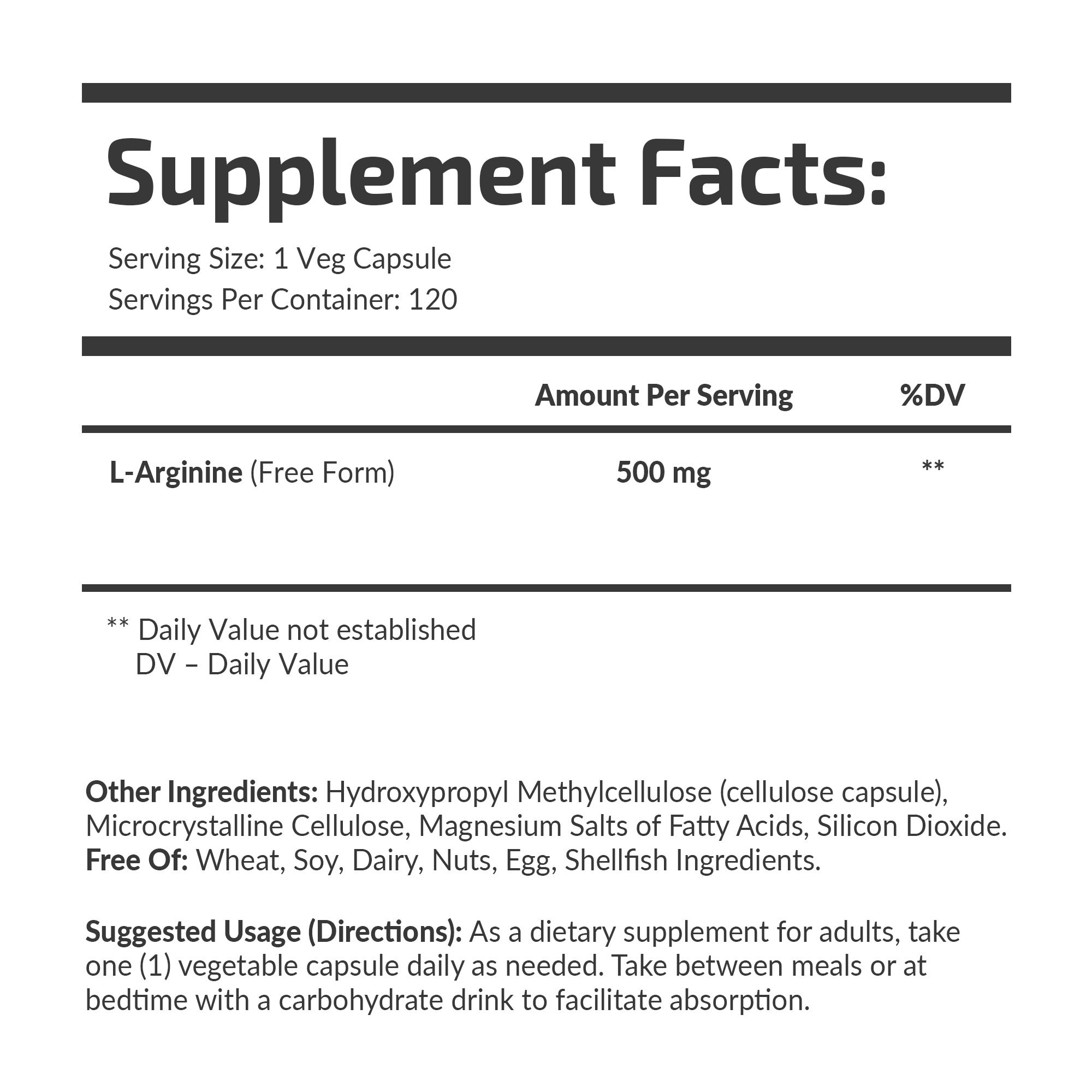 L-Arginina 500 mg
