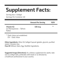Vitamin K2 (MK-7) 100 mcg