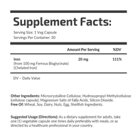 CHELATED IRON 20 mg