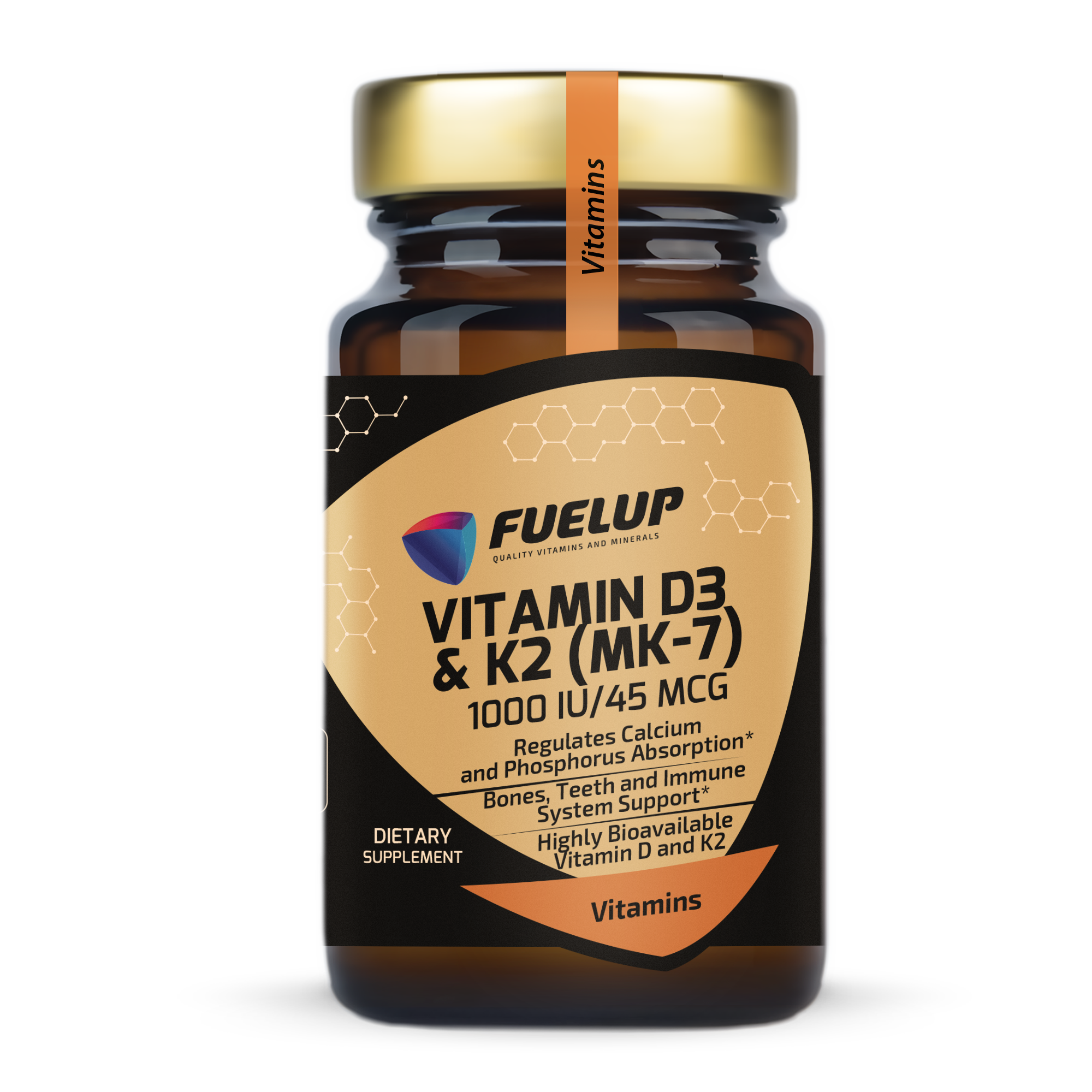 Vitamin D3 & K2 (MK-7)  1000 IU/45 MCG