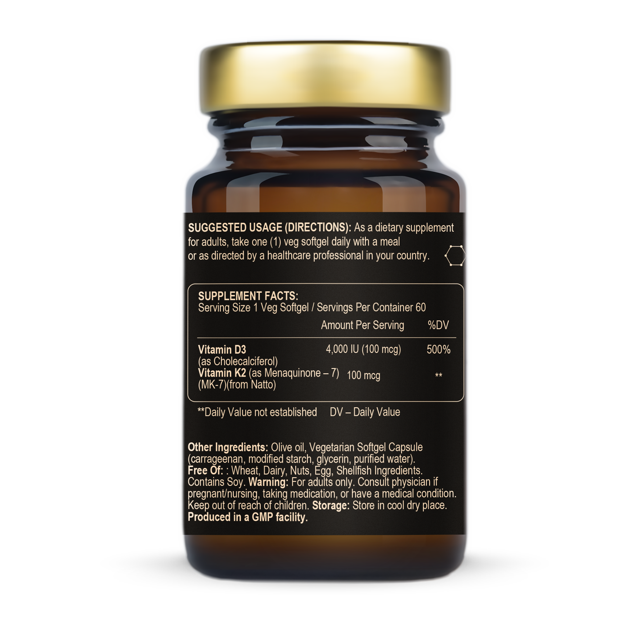 Vitamin D3 & K2 (MK-7) 4000 IE/100 µg